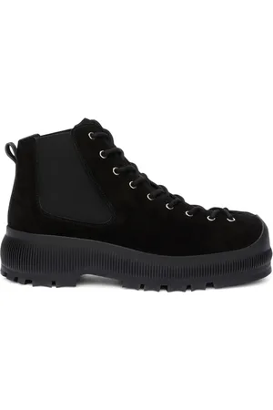 Jil Sander Sneakers i ruskind med snøre