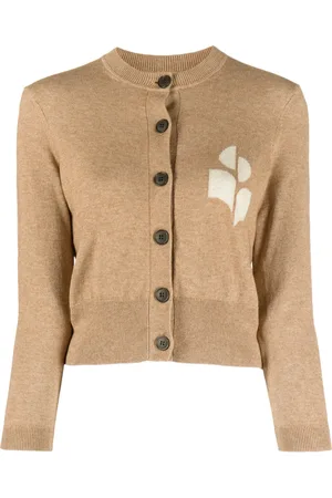 Marant Etoile Newton cardigan i intarsiastrik med logo
