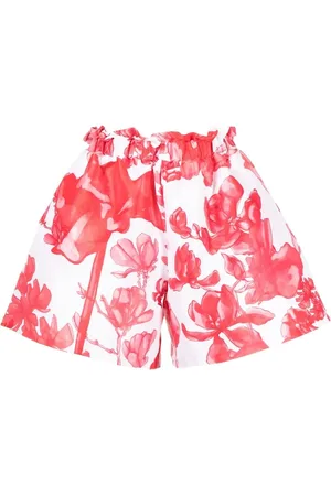 Kika Vargas Blomstrede paperbag-shorts