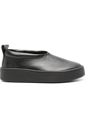 Jil Sander Slip-on loafers i læder med rund tå