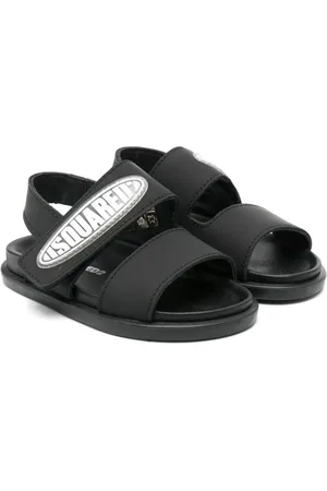 Dsquared2 Sandaler i læder med logoapplikation
