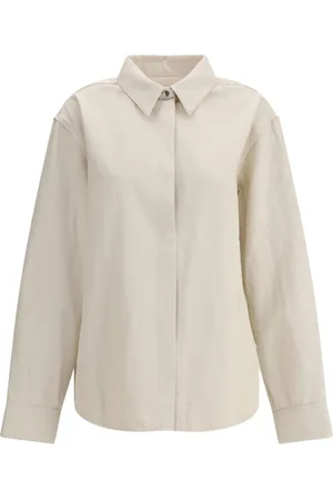Jil Sander T-shirt med logo-applikation