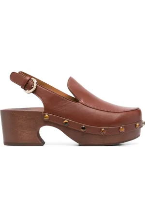 Chloé Mules i læder og nittedetalje