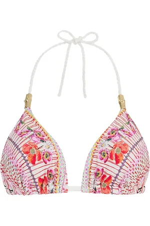 TEMPERLEY LONDON Blomstret Pomegranate trekantsbikinitop