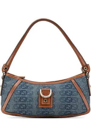 Gucci Interlocking G Abbey Pochette håndtaske i denim med D-ring fra 2000-2015