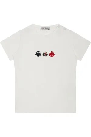 Moncler T-shirt med logoapplikation