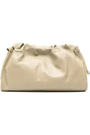 santoni Clutch i læder med præget logo