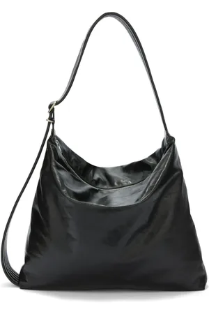Jil Sander Skuldertaske i læder med glat finish