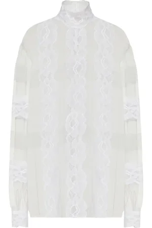 VALENTINO GARAVANI Bluse med blondedetalje