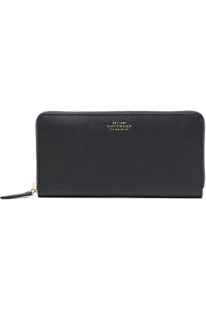 SMYTHSON Pung i læder med logo og lynlås