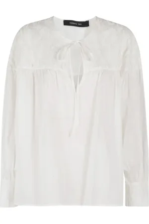 FEDERICA TOSI Bluse med bladbroderi