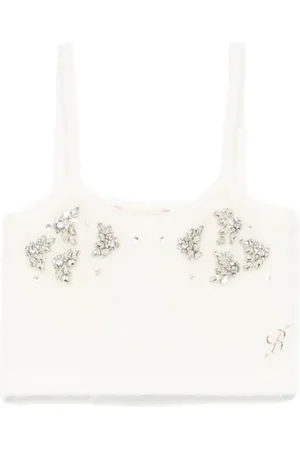 MISS BLUMARINE Striktop med krystaludsmykning