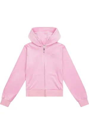 Juicy Couture Hættetrøje med rhinstenudsmykning og lynlås