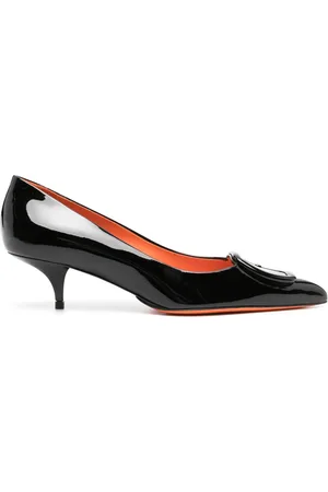 santoni 48mm pumps i læder med spids tå
