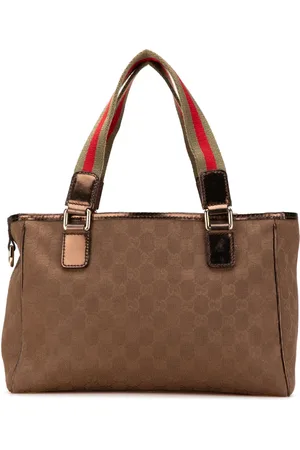Gucci GG Web tote i kanvas fra 2000-2015