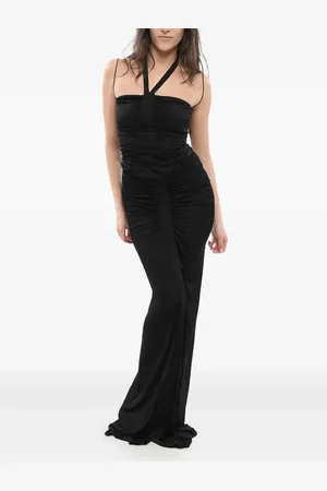 Saint Laurent Ruchet kjole med halterneck