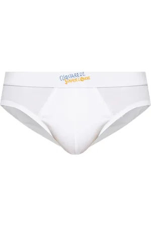 Dsquared2 Hvide underbukser med broderet logo