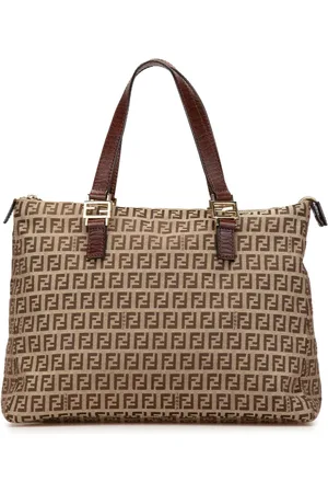 Fendi Tote i kanvas med Zucchino-mønster fra 2000-2010