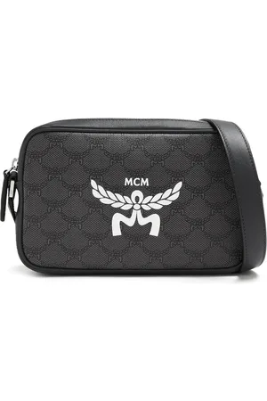 MCM Lille Himmel Lauretos crossbody-taske i kanvas
