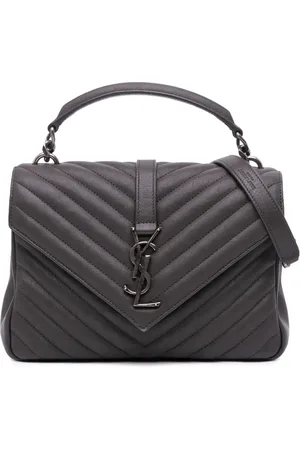 Saint Laurent Mellemstor Chevron Sheepskin College satchel-taske med monogram fra 2017