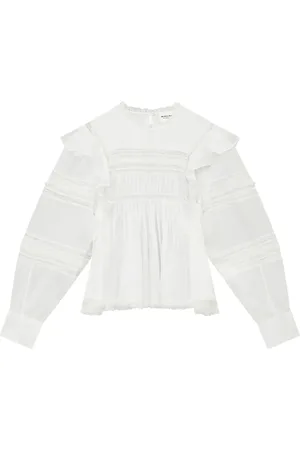 Marant Etoile Ganael bluse med flæsedetalje