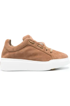 Max Mara Sneakers i ruskind med kraftig sål
