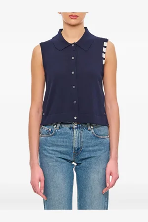 Thom Browne 4-Bar vest i bomuld