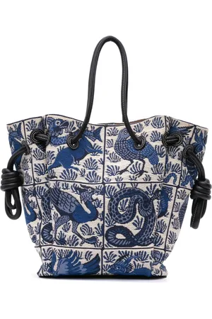 Loewe Lille William de Morgan Flamenco Knot tote i lærred fra 2019