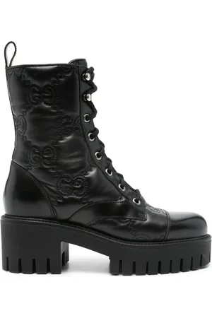 Gucci Quiltede 30 mm combat-støvler