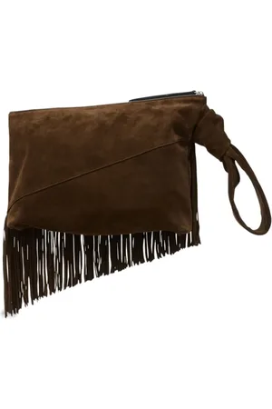 Isabel Marant Faro clutch i ruskind