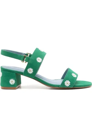 Blue Bird Little Daisy 50mm mules i ruskind