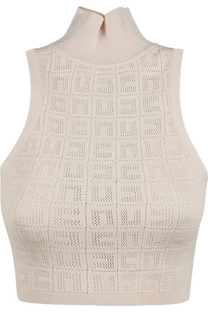 Elisabetta Franchi Top i mesh med logo