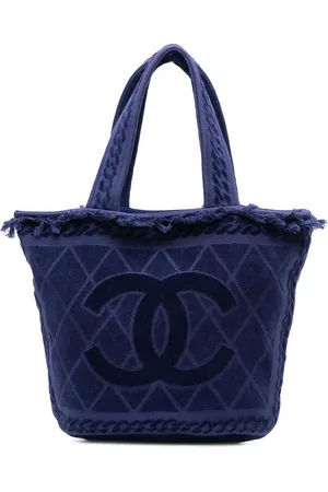 CHANEL CC strand-tote i frotté fra 2010-2025