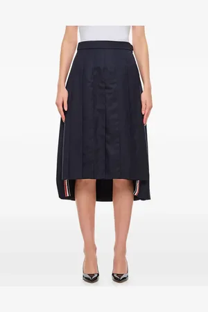 Thom Browne Super 120s nederdel i twill med plisseringer