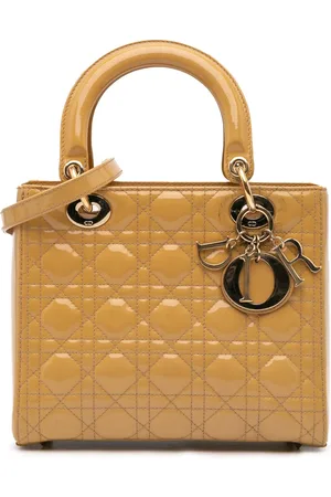 Dior Mellemstor lakeret Cannage Lady Dior satchel-taske fra 2013