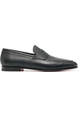 santoni Loafers i læder med penny-slot