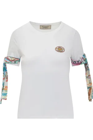 ALESSANDRO ENRIQUEZ T-shirt med foulard-detalje