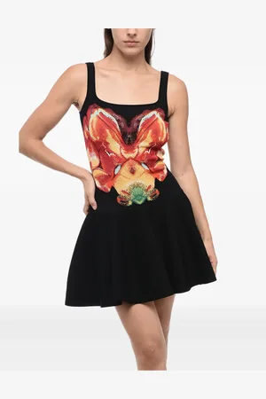 Alexander McQueen Solarised Orchid-kjole i jacquard