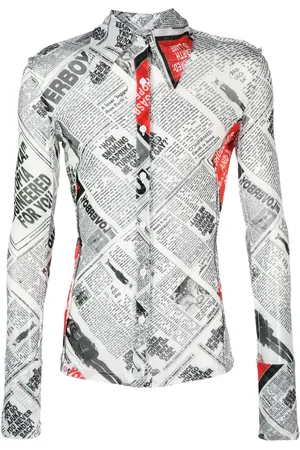 Charles Jeffrey Loverboy T-shirt med avis-tryk
