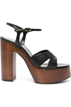 Saint Laurent Bianca 125 mm lædersandaler