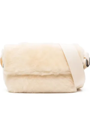 Jil Sander Crossbody-taske i fleece-tekstur