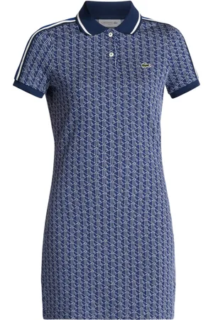 Lacoste Kort kjole i strik med monogram-jacquard