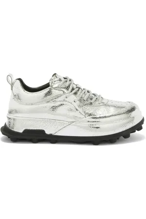 Jil Sander Sneakers i læder med metallisk effekt