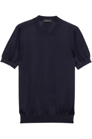 Prada T-shirt i kashmir med rund hals