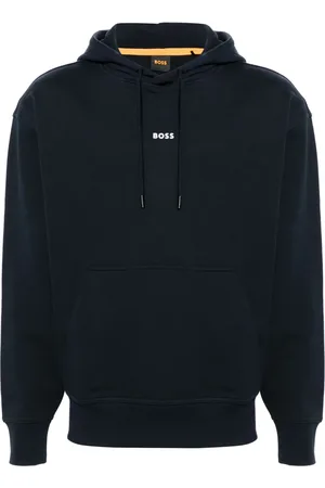 HUGO BOSS Hættetrøje med gummi-logo
