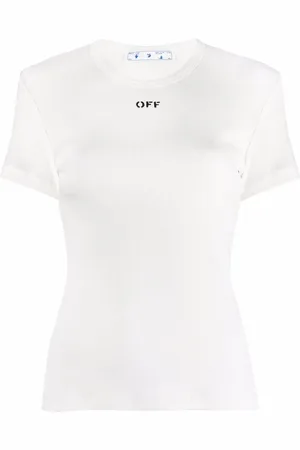 OFF-WHITE Ribbet T-shirt med logotryk