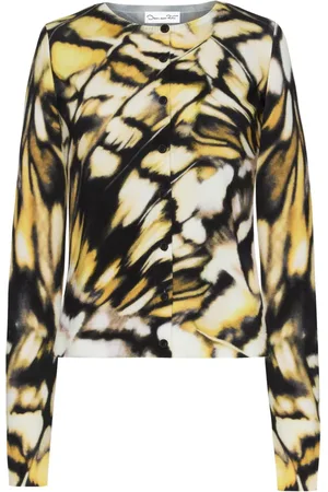 Oscar de la Renta Cardigan med tryk