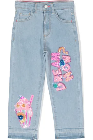Billieblush Jeans med lige ben og pailletter