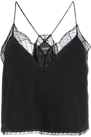 Zadig & Voltaire Christy camisole-top med blondedetalje