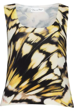 Oscar de la Renta Tanktop med sommerfulgetryk